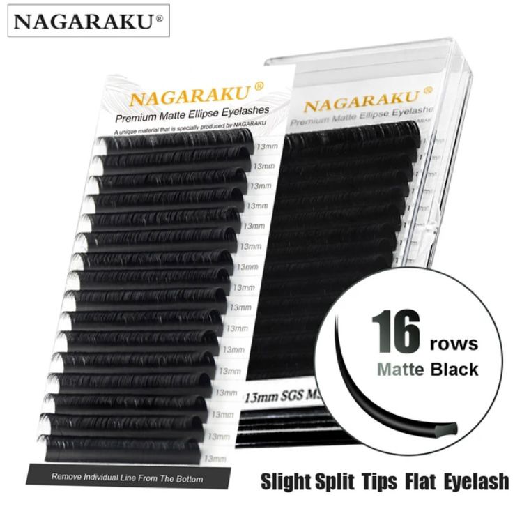 Extensii de gene Nagaraku Matte Eclipse Curbura D