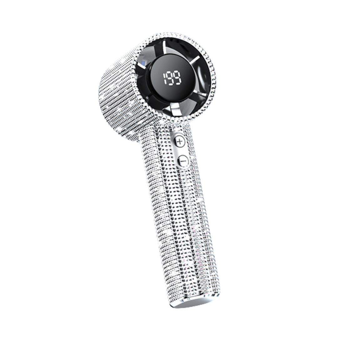 Ventilator high speed turbo ecran LED cu Swarovski