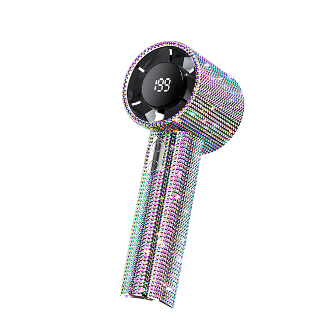 Ventilator high speed turbo ecran LED cu Swarovski