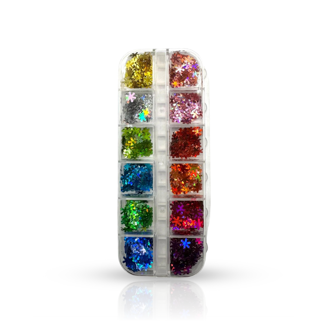 Accesorii de gene fulgi de nea multicolor