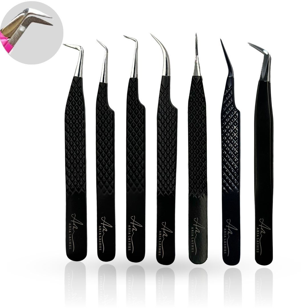 Pensete de gene Aria Negru Matt Fiber Tips