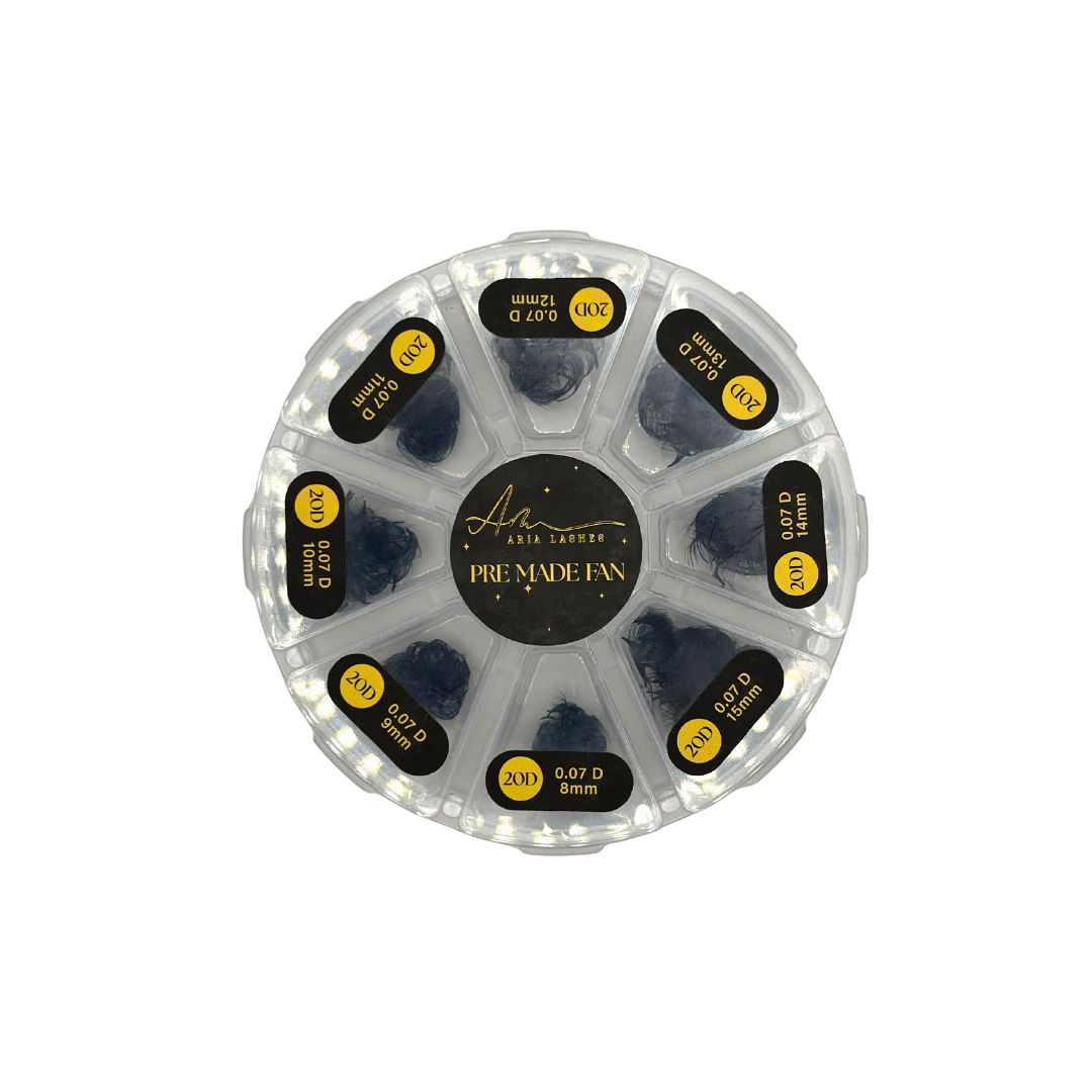 Extensii de gene Aria Mink Charm Premade 20D 800 Evantaie