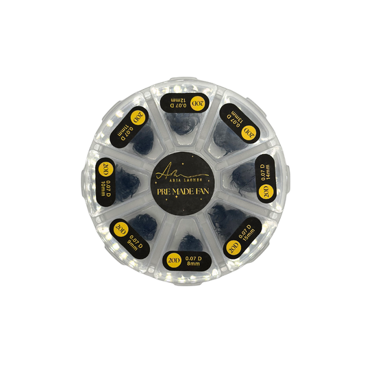 Extensii de gene Aria Mink Charm Premade 20D 800 Evantaie