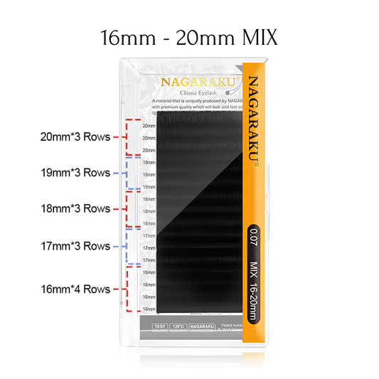 Extensii Gene Nagaraku Original Mink 16mm-20mm (MIX)
