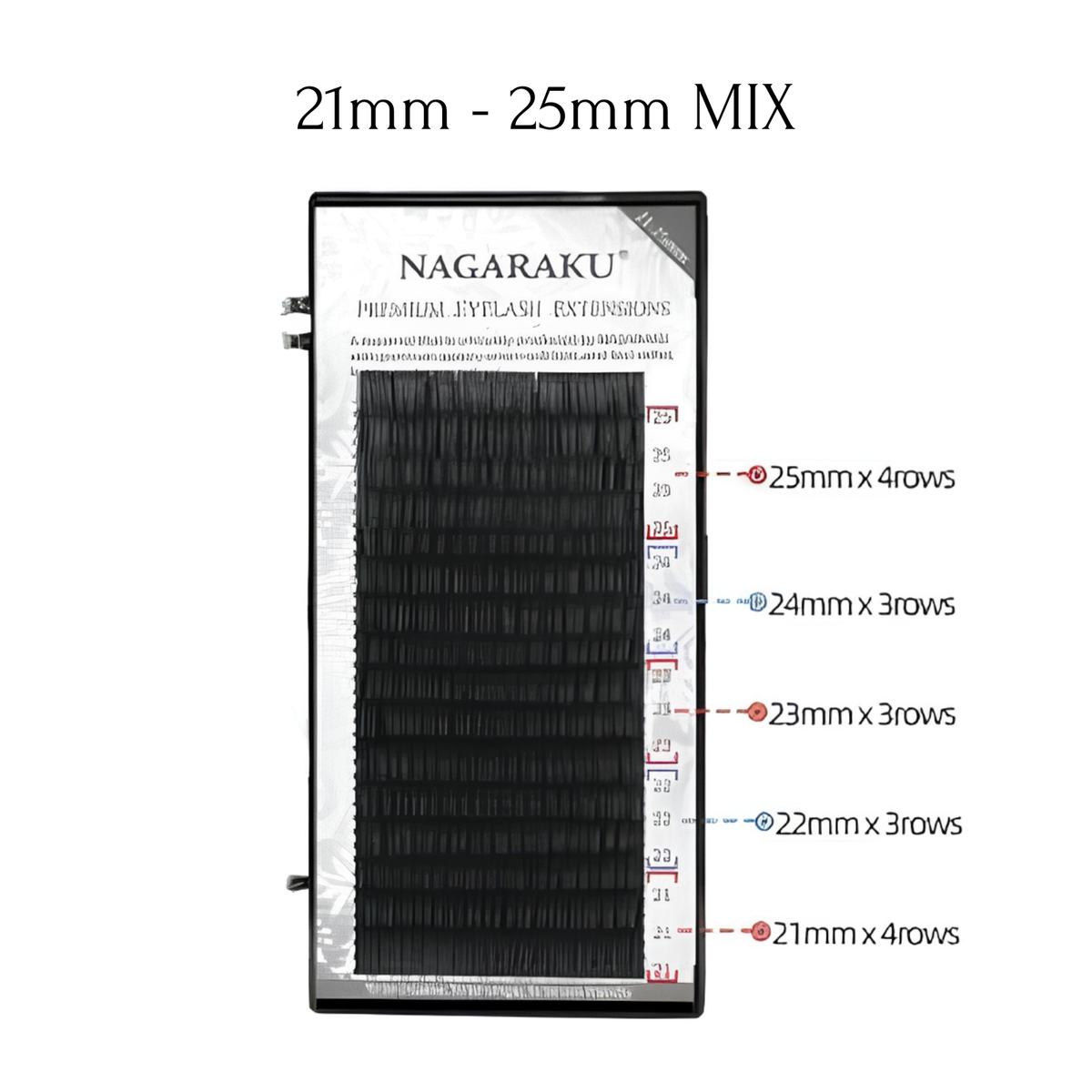 Extensii Gene Nagaraku Original Mink 21mm-25mm (MIX)
