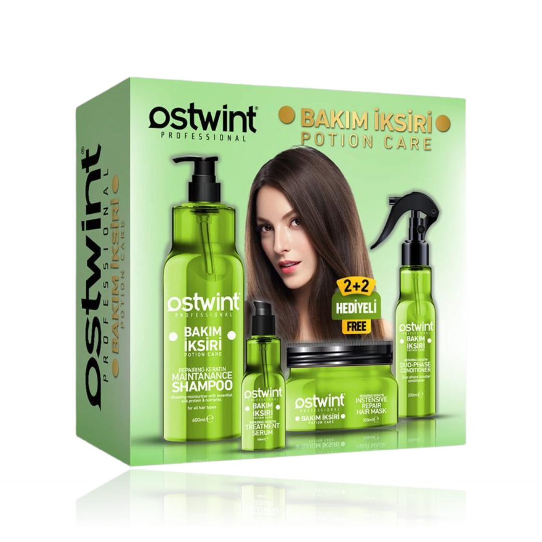 Set ingrijire par cu Keratina Ostwint Hair Potion