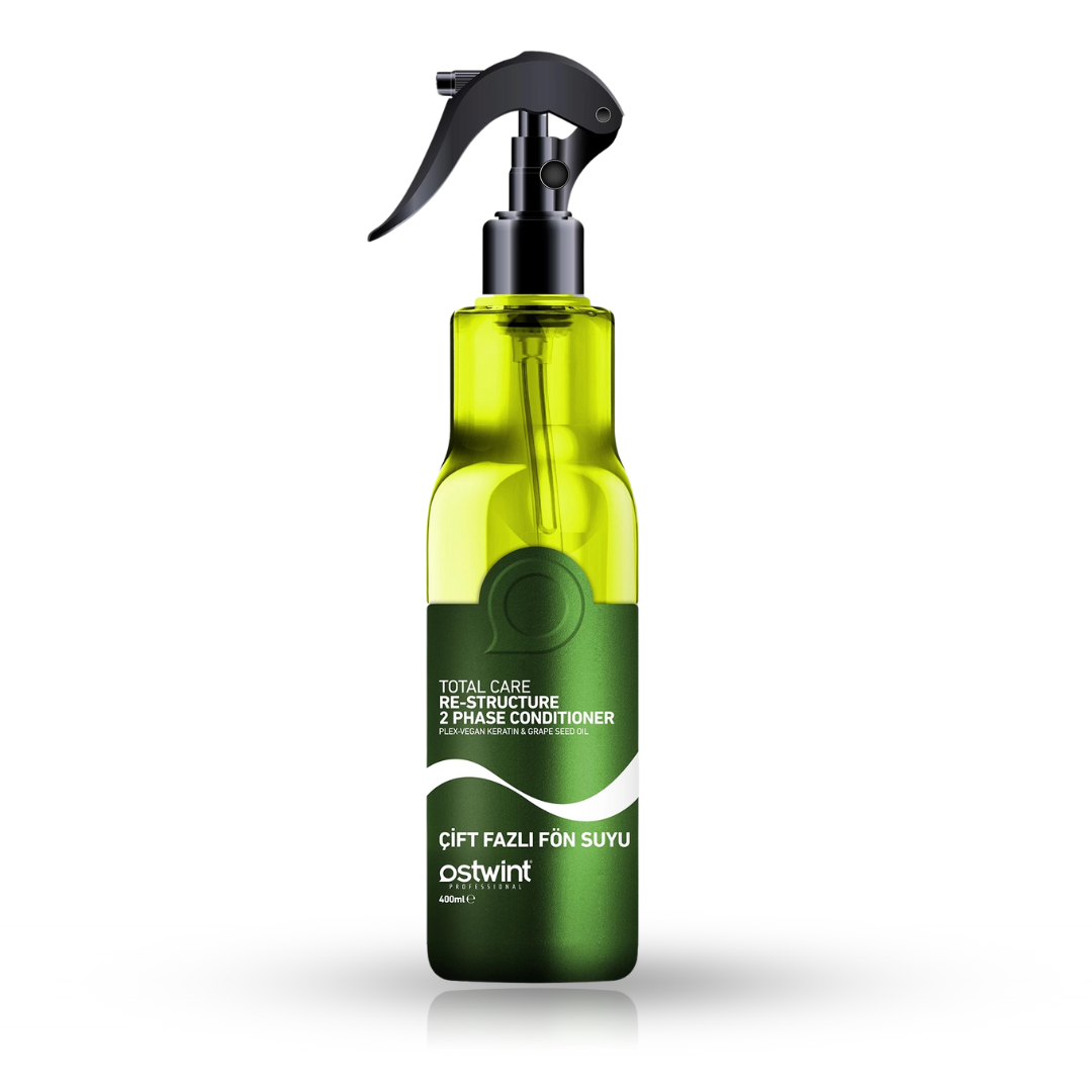 Balsam Spray Bifazic Ostwint Total Care Repair cu Keratina Hidrolizata si Ulei din Samburi de Struguri – Hidratare si Regenerare - 400ml