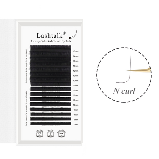 Extensii de Gene Lashtalk x Aria Lashes Luxury Collected / Curbura N (MIX)