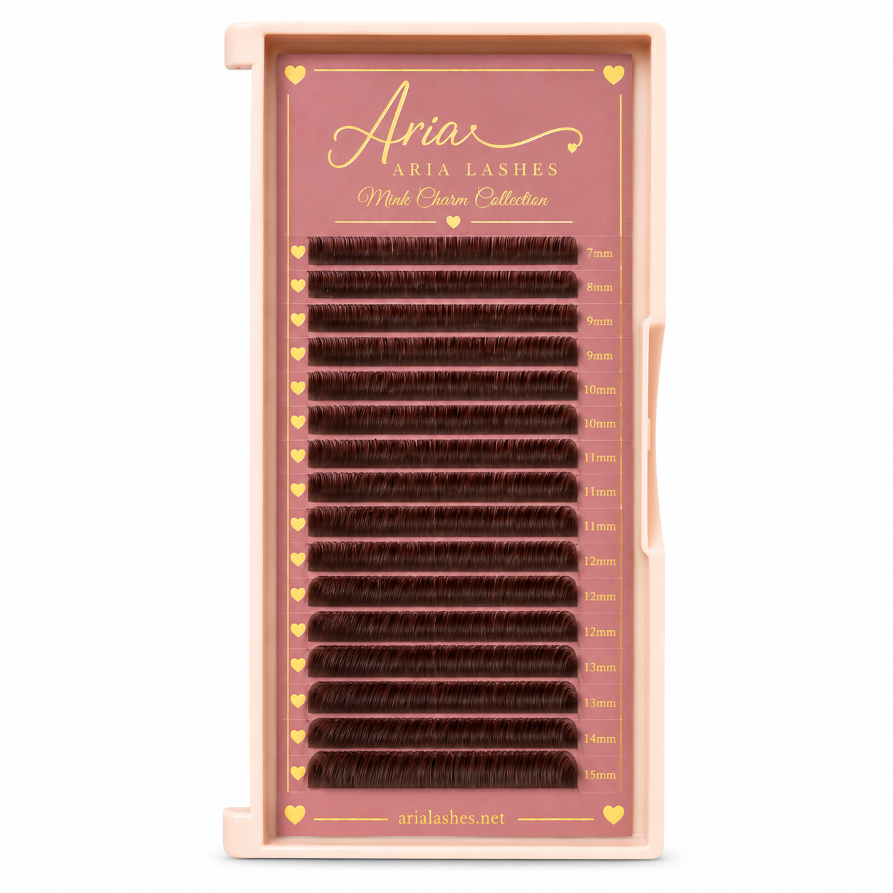 Extensii de gene Aria Chocolate Brown Mink Charm 7-15 D & C (MIX)