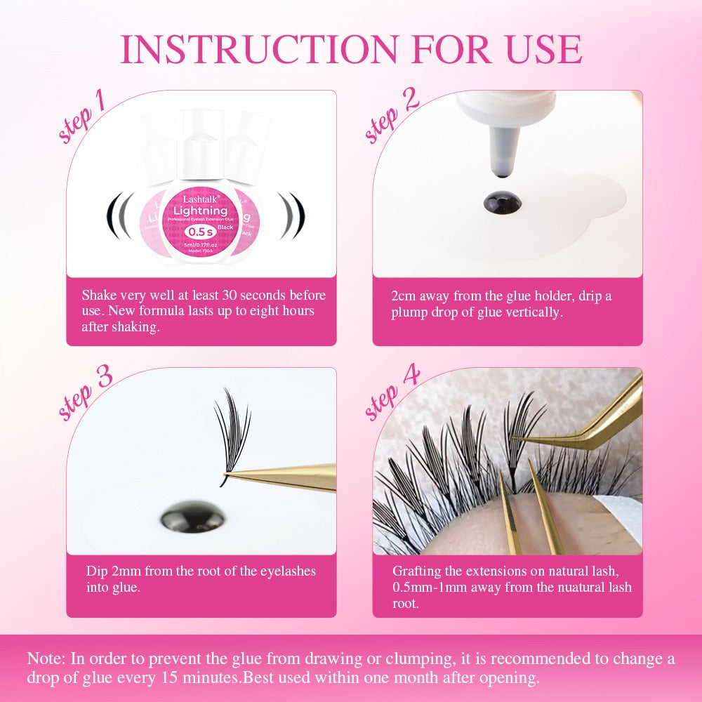 Lightning Glue Pink Lashtalk 5 ml