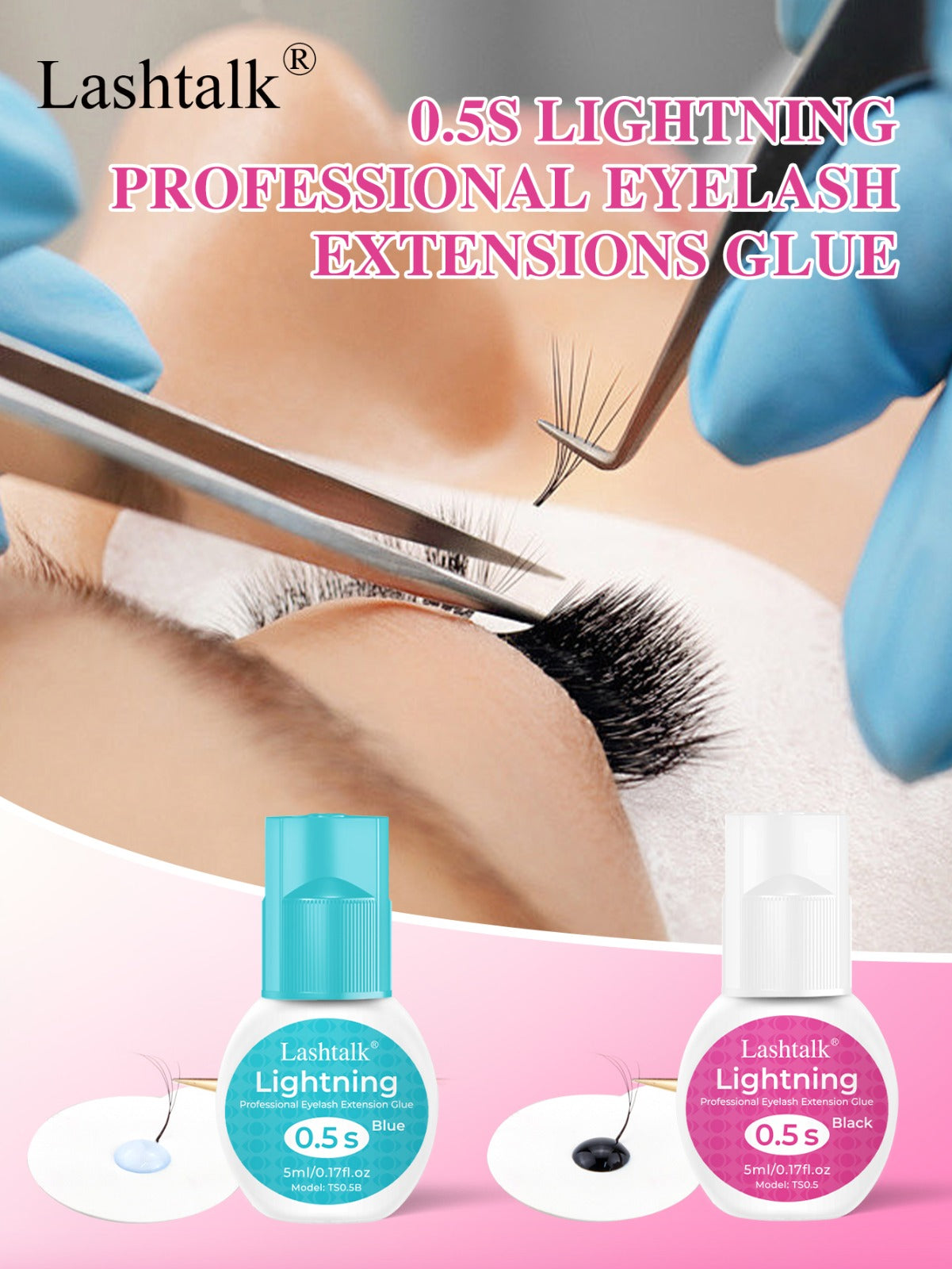 Lightning Glue Pink Lashtalk 5 ml