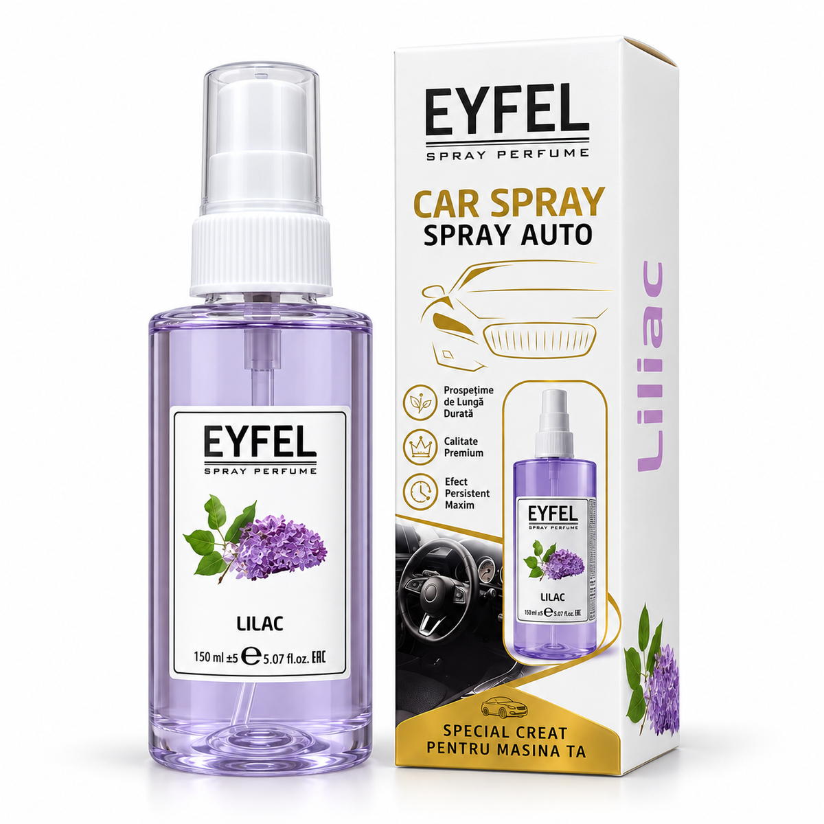 Odorizant Camera/Auto Eyfel, parfum spray, Liliac, 150 ml